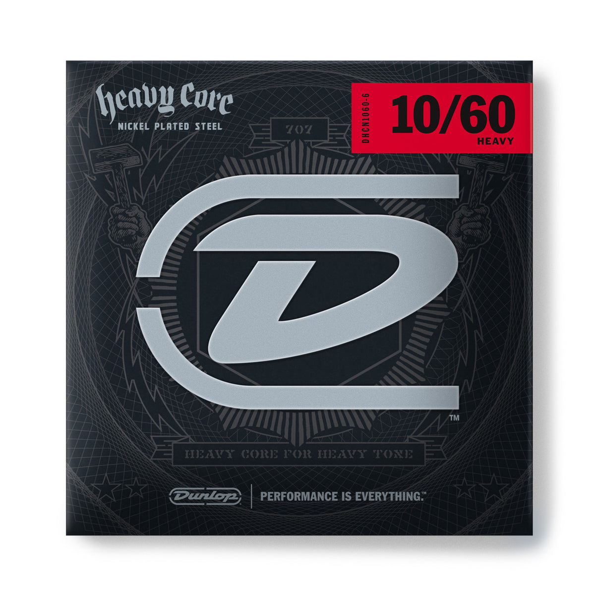 Jim Dunlop Heavy Core Nickel Wound 10 60 Electric Guitar Strings