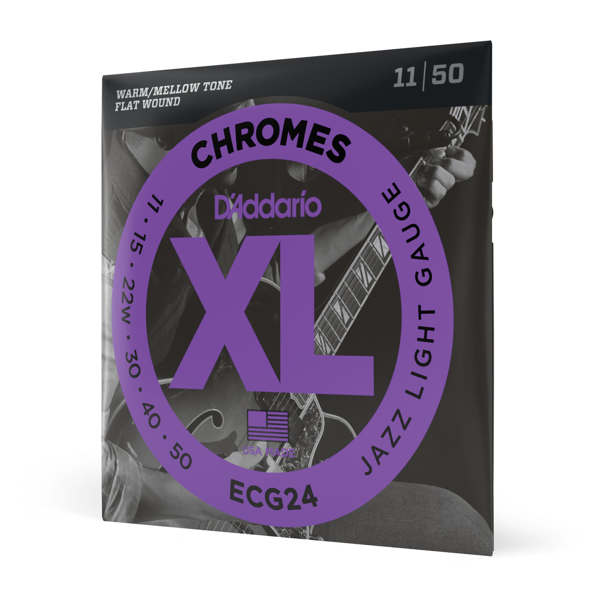 D Addario ECG24 Flatwound Chromes Steel 11 50 Electric Guitar