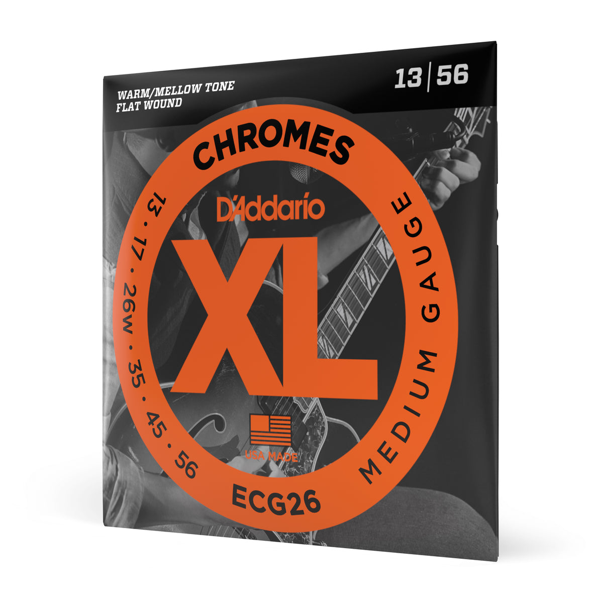 D Addario ECG26 Flatwound Chromes Steel 13 56 Electric Guitar