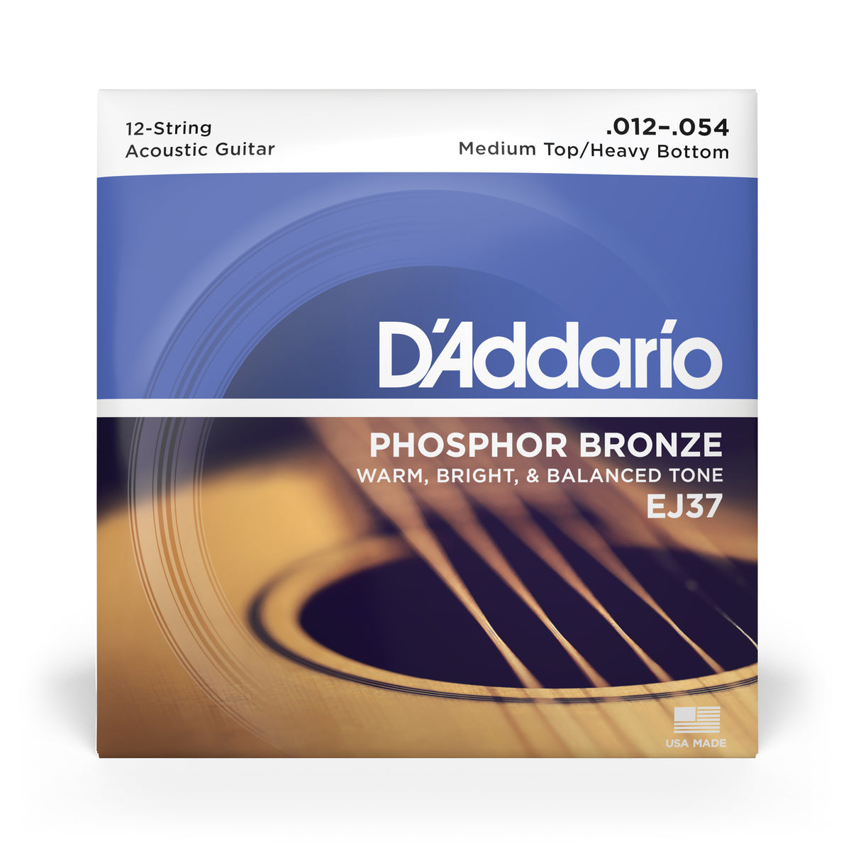 D Addario EJ37 Phosphor Bronze 12 String 12 54 Acoustic Guitar