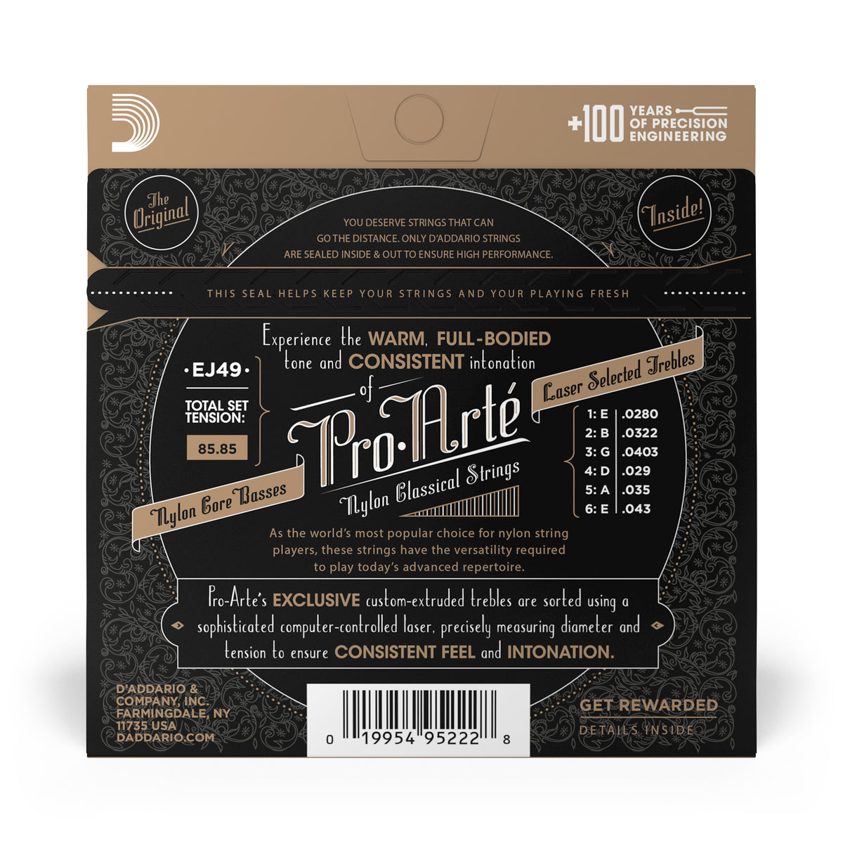 D Addario Pro Art EJ49 Normal Tension Classical Guitar Strings w