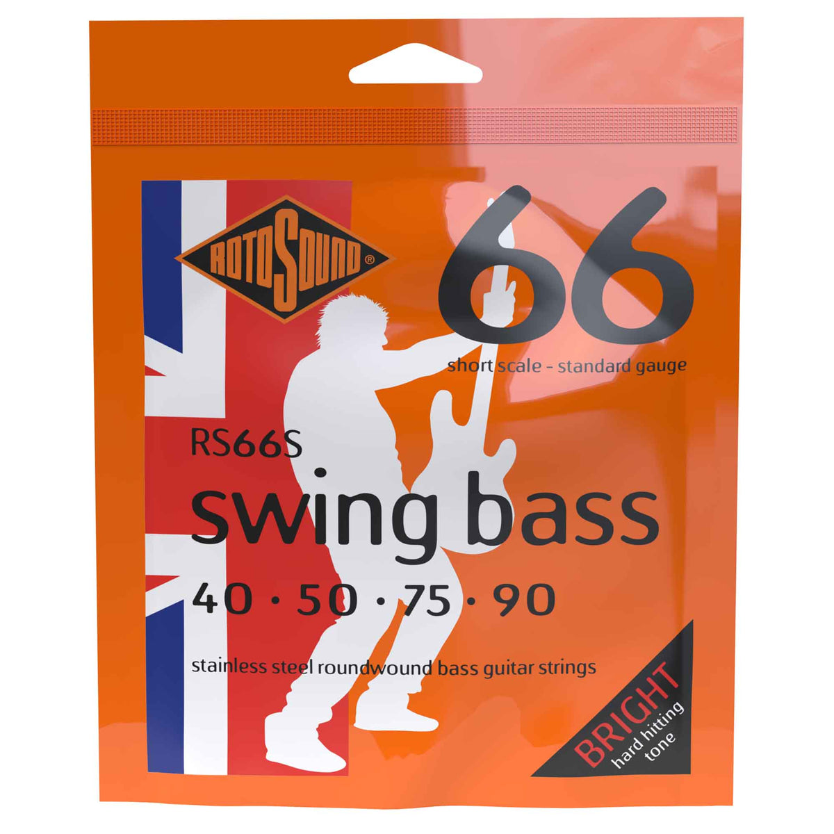 Rotosound Swing Bass Stainless Steel 40 90 Bass Guitar Strings Short Scale RS66S