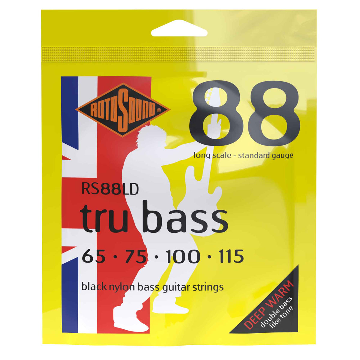 Rotosound Tru Bass Flatwound Black Nylon 65 115 Bass Guitar