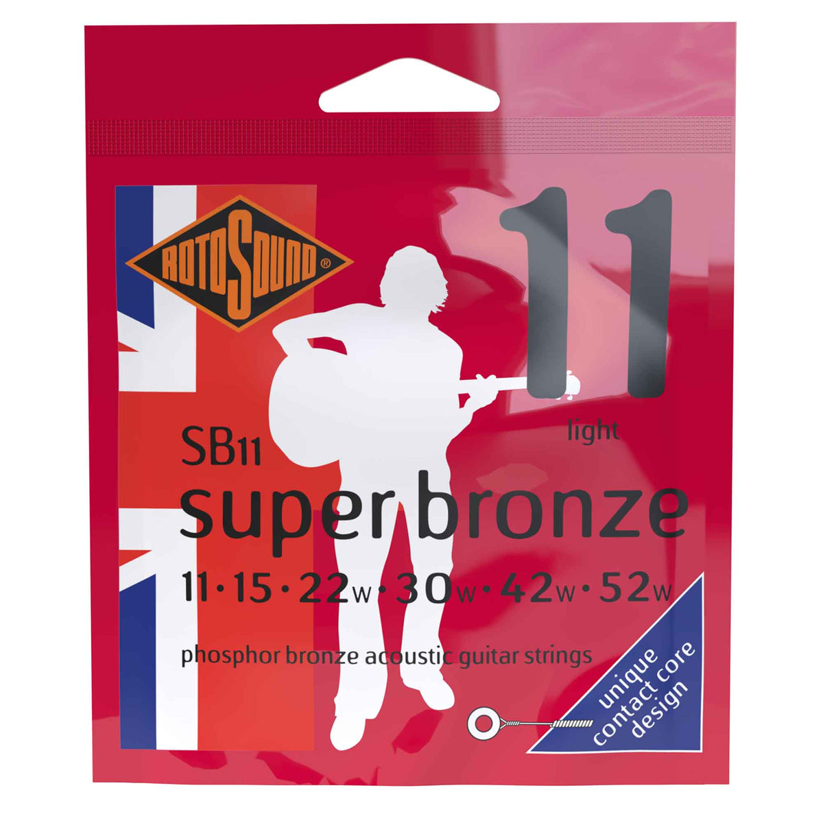 Rotosound Super Bronze Phosphor Bronze 11 52 Acoustic Guitar