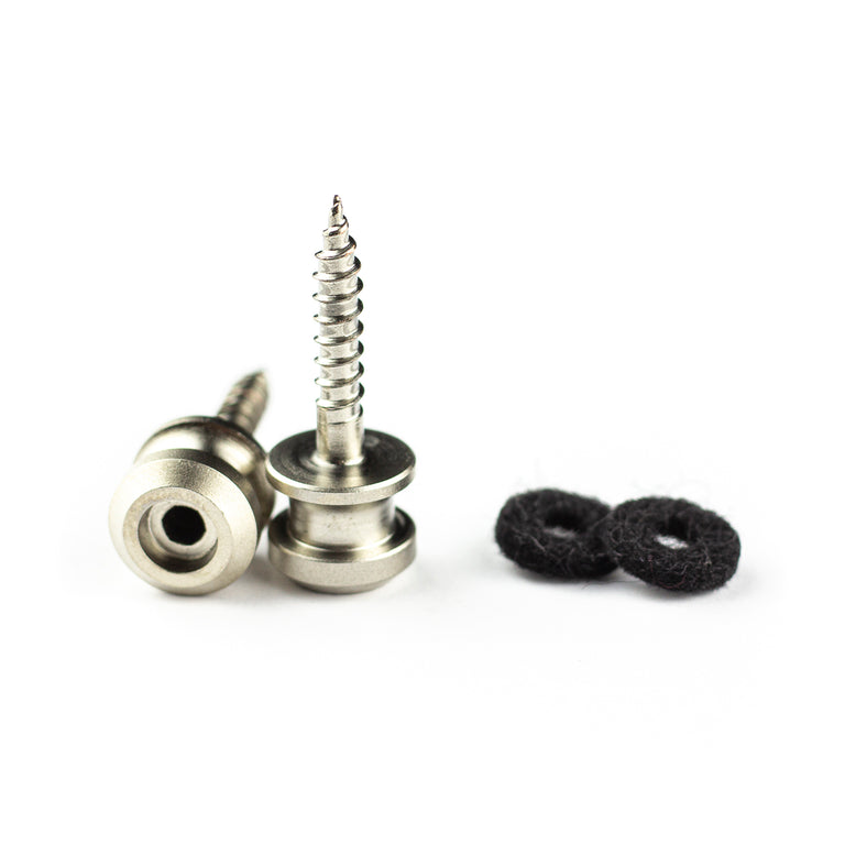 Schaller S-Locks Satin Pearl Strap Buttons and Screws, 2-Pack