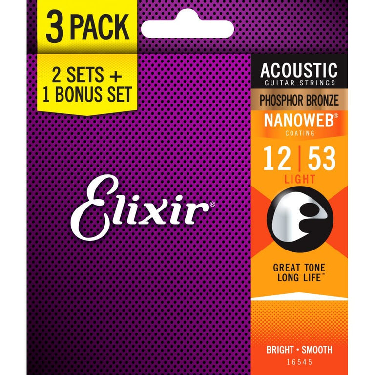 Elixir Nanoweb Electric And Acoustic Guitar Strings Strings Direct