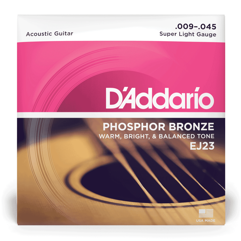 D Addario EJ23 Phosphor Bronze 9 45 Acoustic Guitar Strings Super