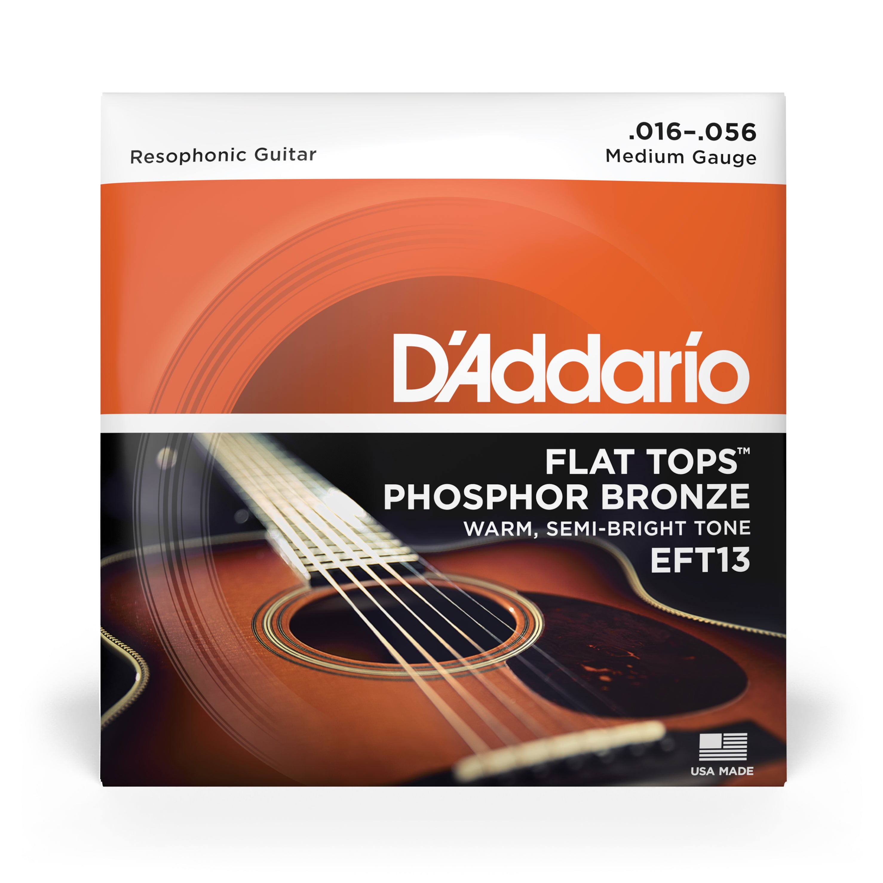 D Addario EFT13 Flat Tops Phosphor Bronze 16 56 Acoustic Guitar Strings