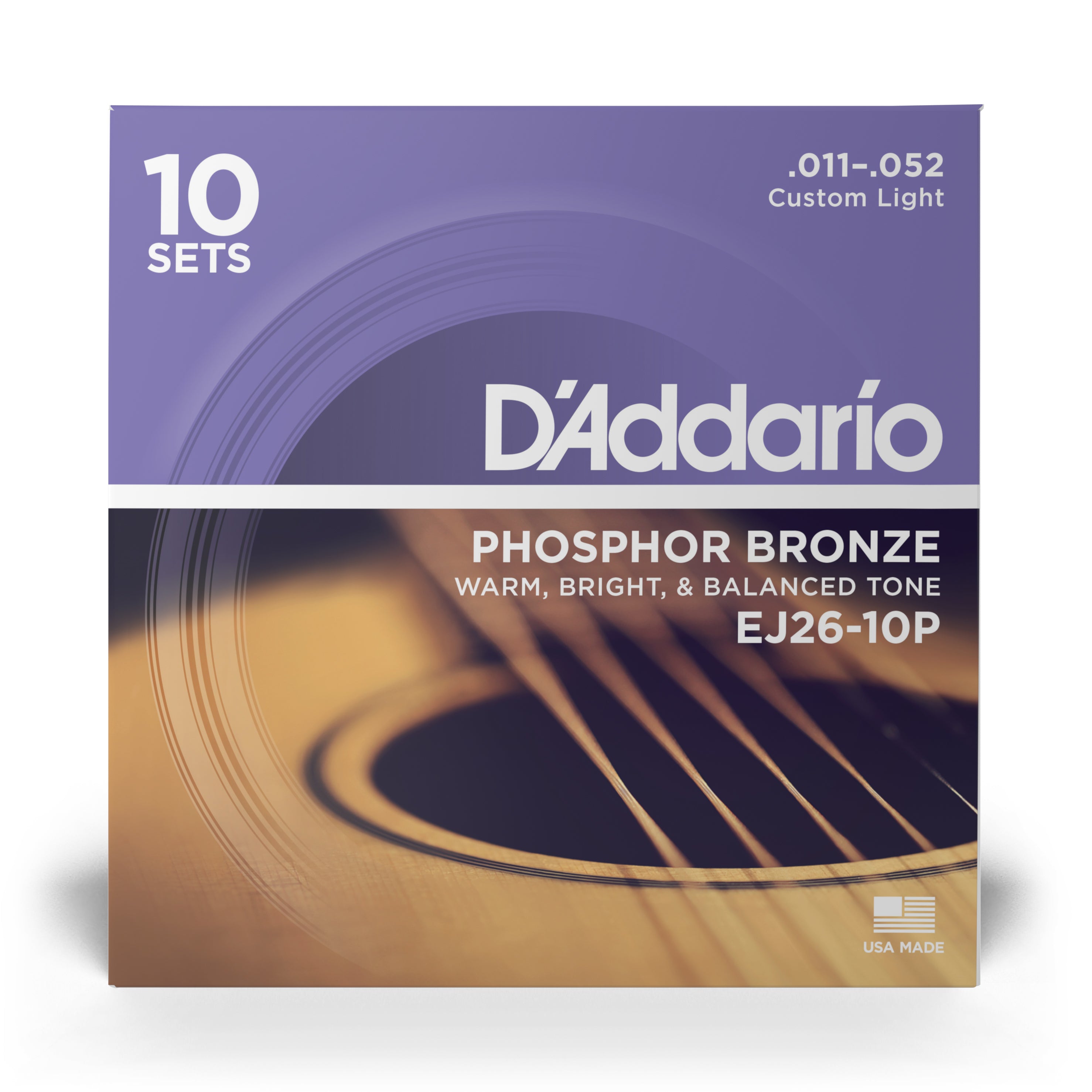 D Addario EJ26 Phosphor Bronze 11 52 Acoustic Guitar Strings