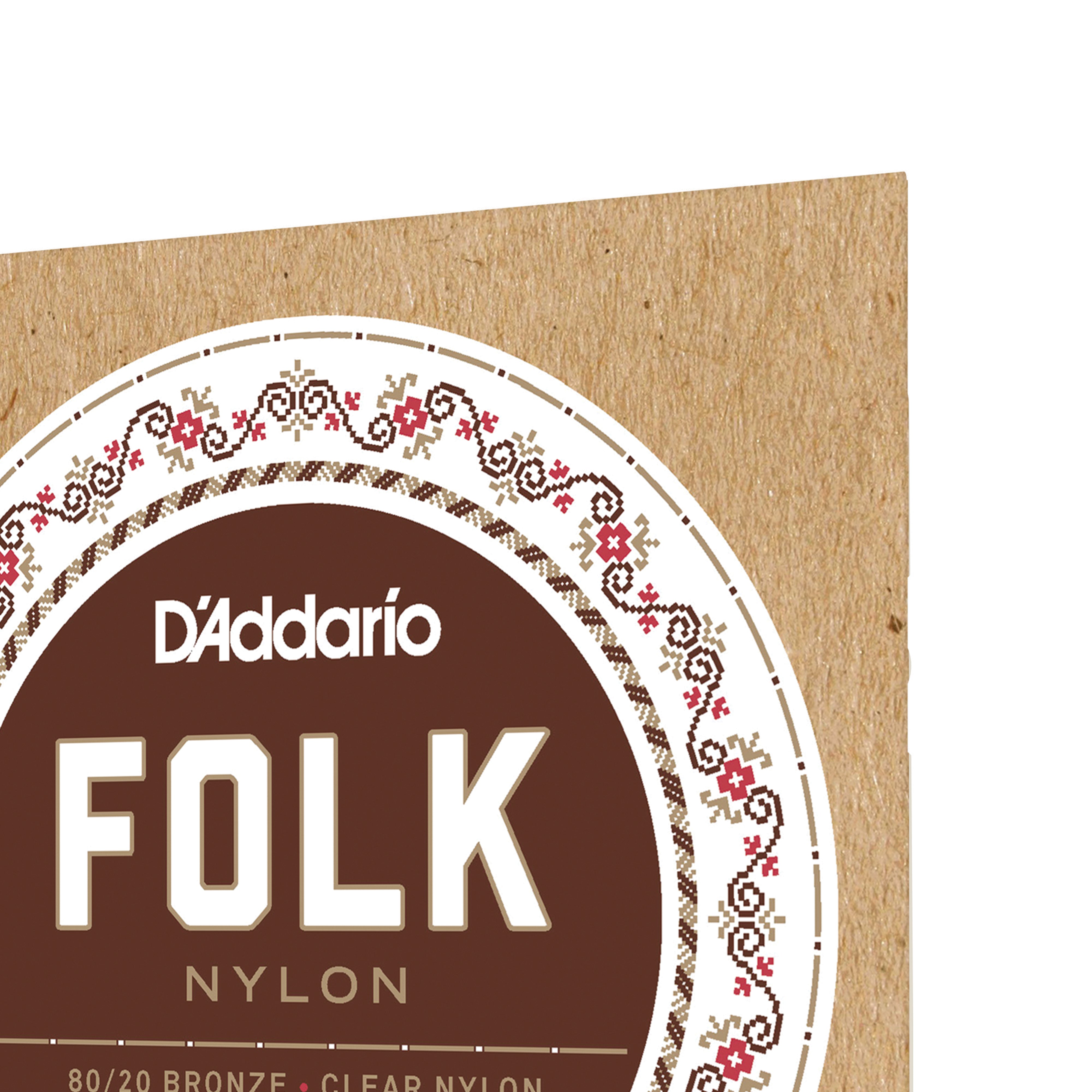 D Addario EJ33 Folk Nylon 80 20 Bronze Clear Nylon Acoustic