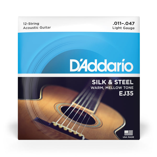 D Addario EJ35 Silk Steel 12 String 11 47 Acoustic Guitar Strings