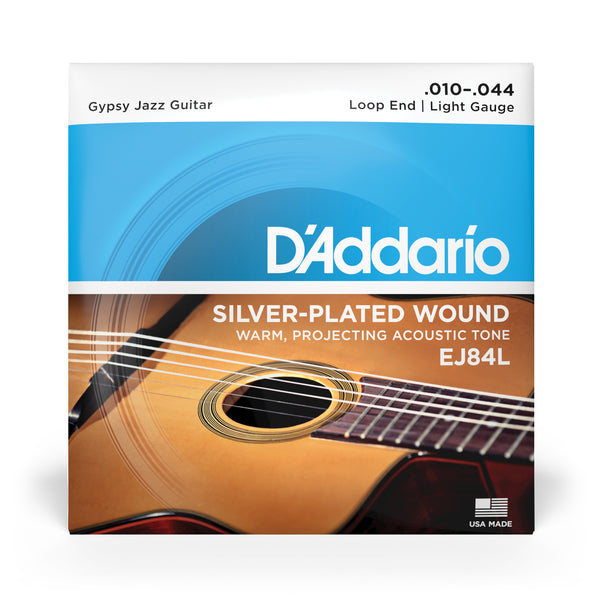 D Addario EJ84L Gypsy Jazz 10 44 Acoustic Guitar Strings Loop End