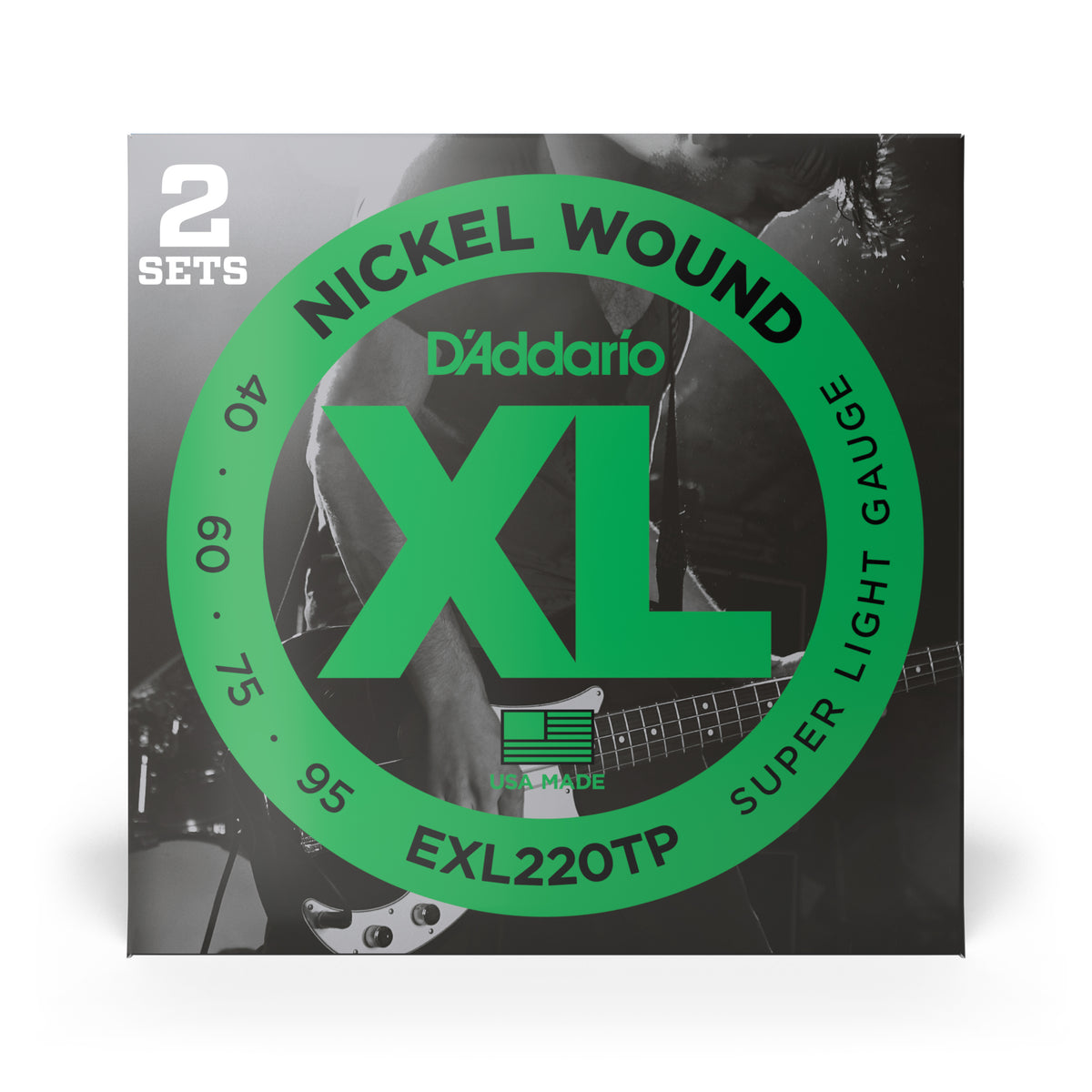 D'Addario XL-Series Nickel Wound 40-95 Bass Guitar Strings, Long Scale ...