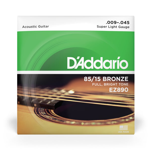 D Addario EZ890 85 15 Bronze 9 45 Acoustic Guitar Strings Super